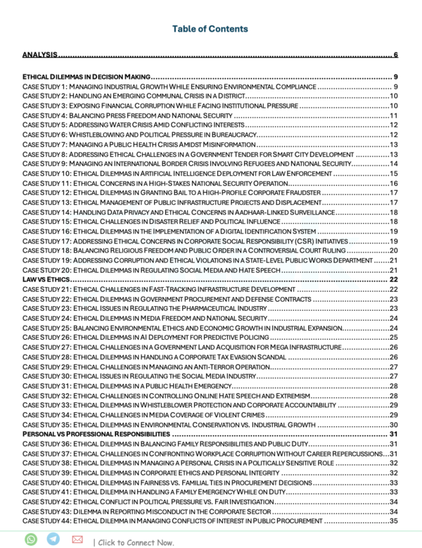 Table of Content- 100 Case Studies